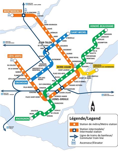 lineas del metro montreal